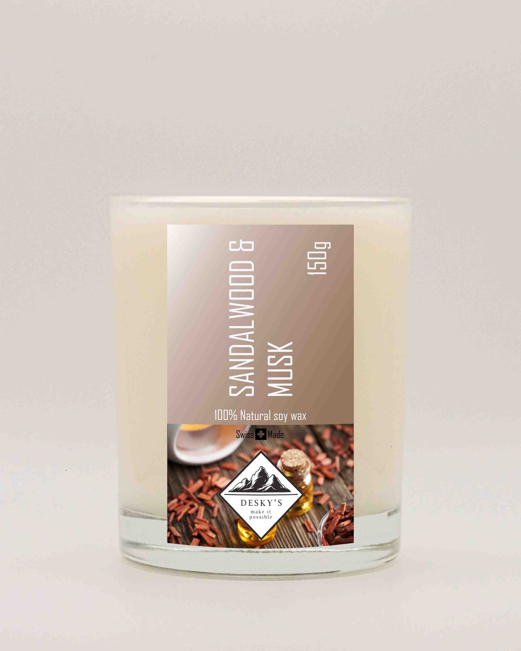 Sandalwood & Musk 150g Soy Candle